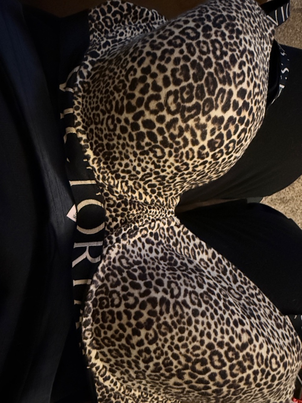 Victoria's Secret Leopard Print Bra with Branded Band